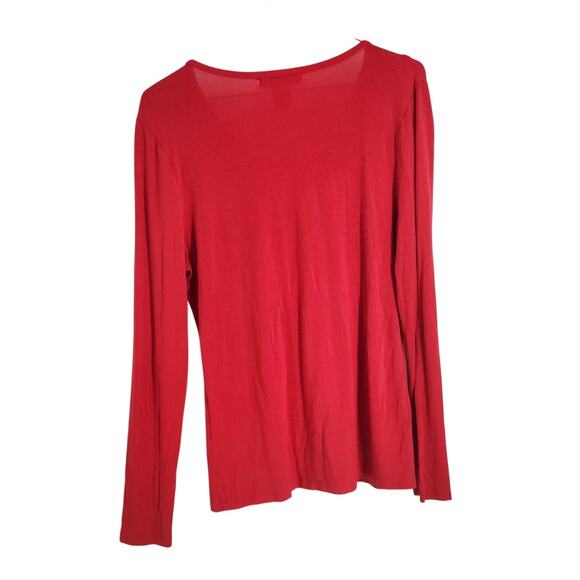 Design History Red Long Sleeve Top Womens Size Large L - Picture 2 of 3